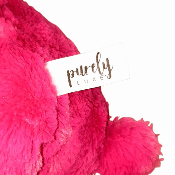 2018 Aurora Purely Luxe Pink Bunny Rabbit Plush Beanbag Toy 11" - Picture 7 of 7